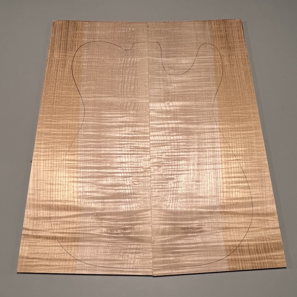 Drop Top - #3122 - 3A Grade Flame Maple Color Tele 18"x15.875"x.255" - Image 2