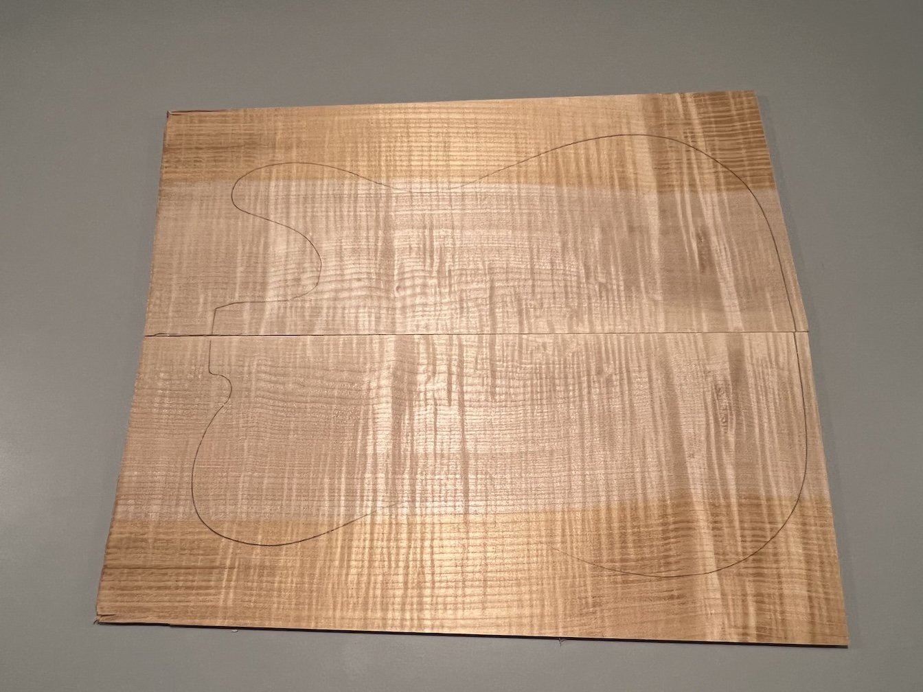 Drop Top - #3122 - 3A Grade Flame Maple Color Tele 18"x15.875"x.255" - Image 3