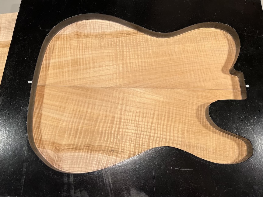 Drop Top - #4025 - 4A Grade Flame Maple Color Value Tele 23.875"x19.5"x.28"
