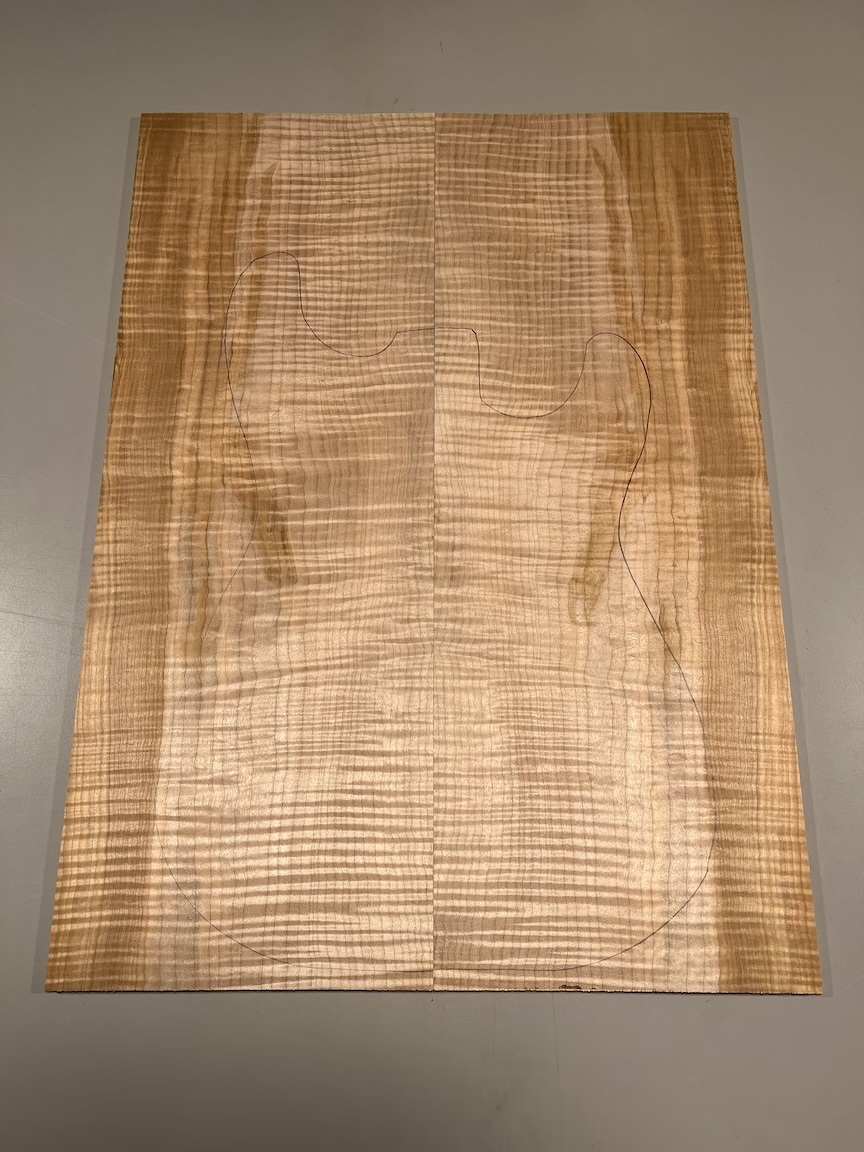 Drop Top - #3928 - 4A Grade Flame Maple Color 23.125"x17"x.27" - Image 2