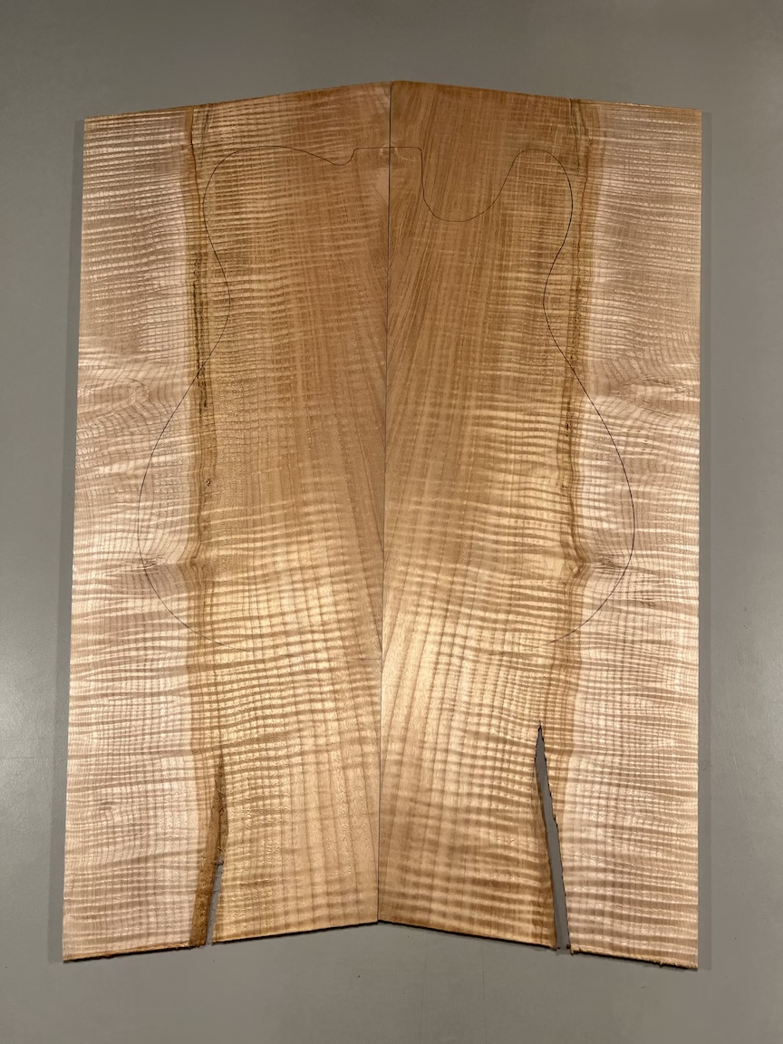 Drop Top - #4025 - 4A Grade Flame Maple Color Value Tele 23.875"x19.5"x.28" - Image 2