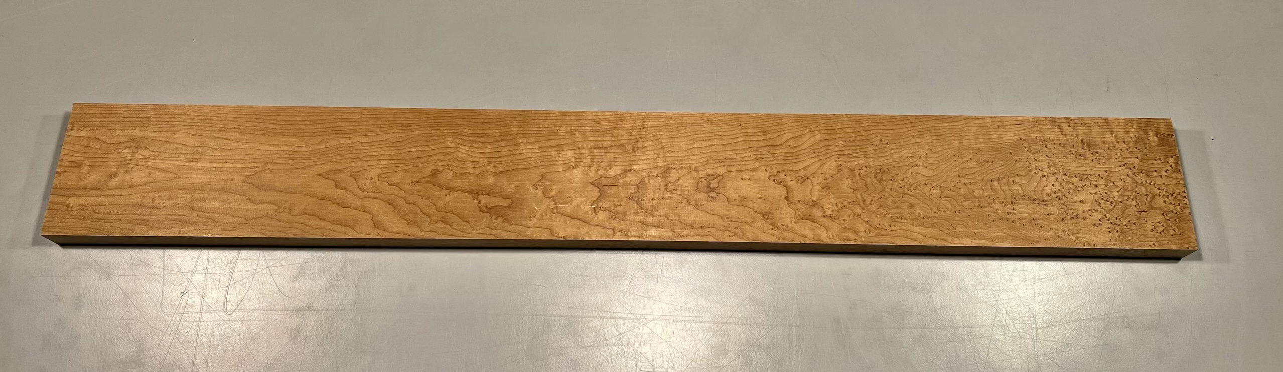 Neck Blank - #5613 - 4A Grade Roasted Birdseye Maple 36.5"x4.5"x.95"
