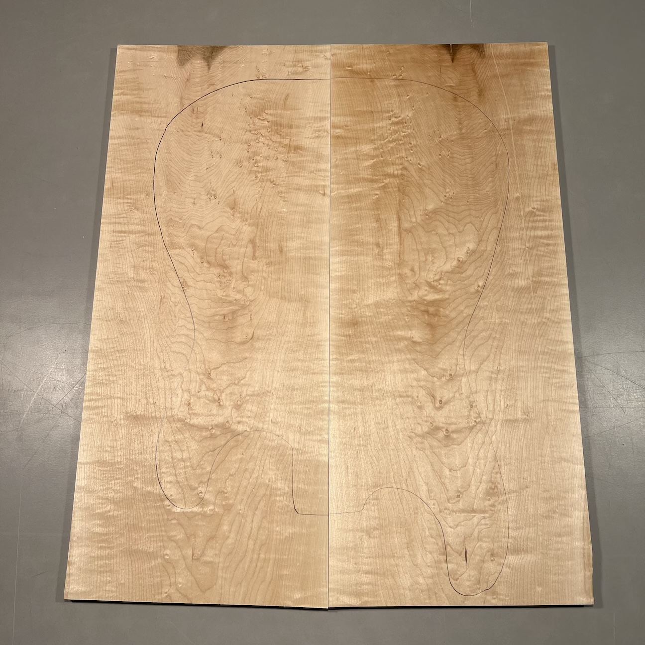 Drop Top - #6436 - 3A Grade Birdseye Maple 20"x16.12"x.31" - Image 2