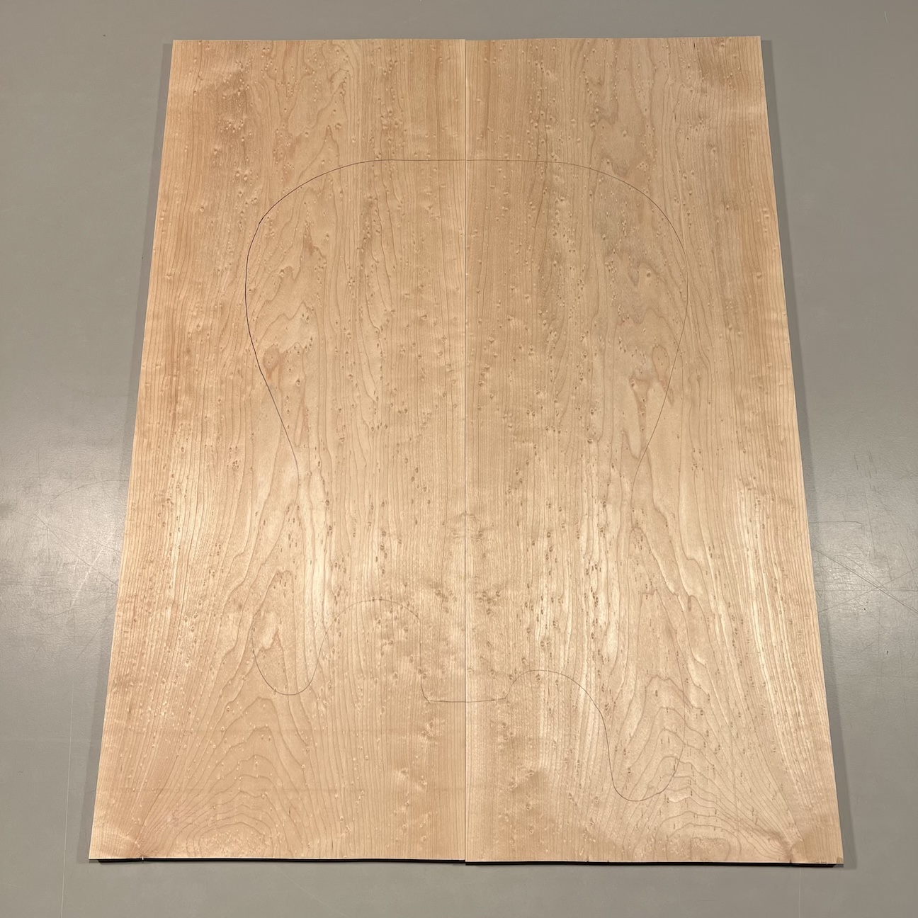 Drop Top - #6442 - 3A Grade Birdseye Maple 23.87"x18.25"x.32" - Image 2