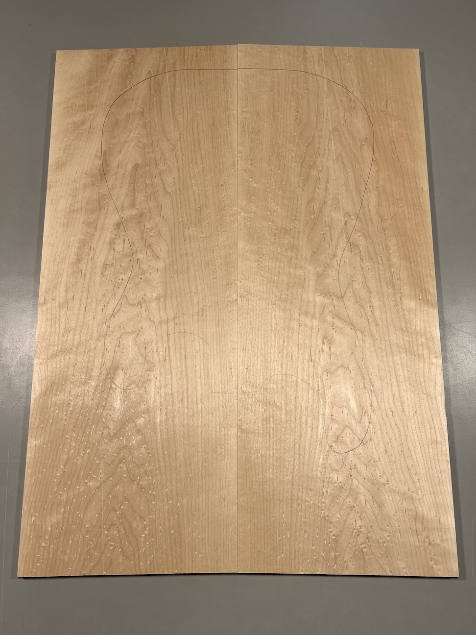 Drop Top - #6467 - 3A Grade Birdseye Maple 23.87"x18.65"x.32" - Image 2