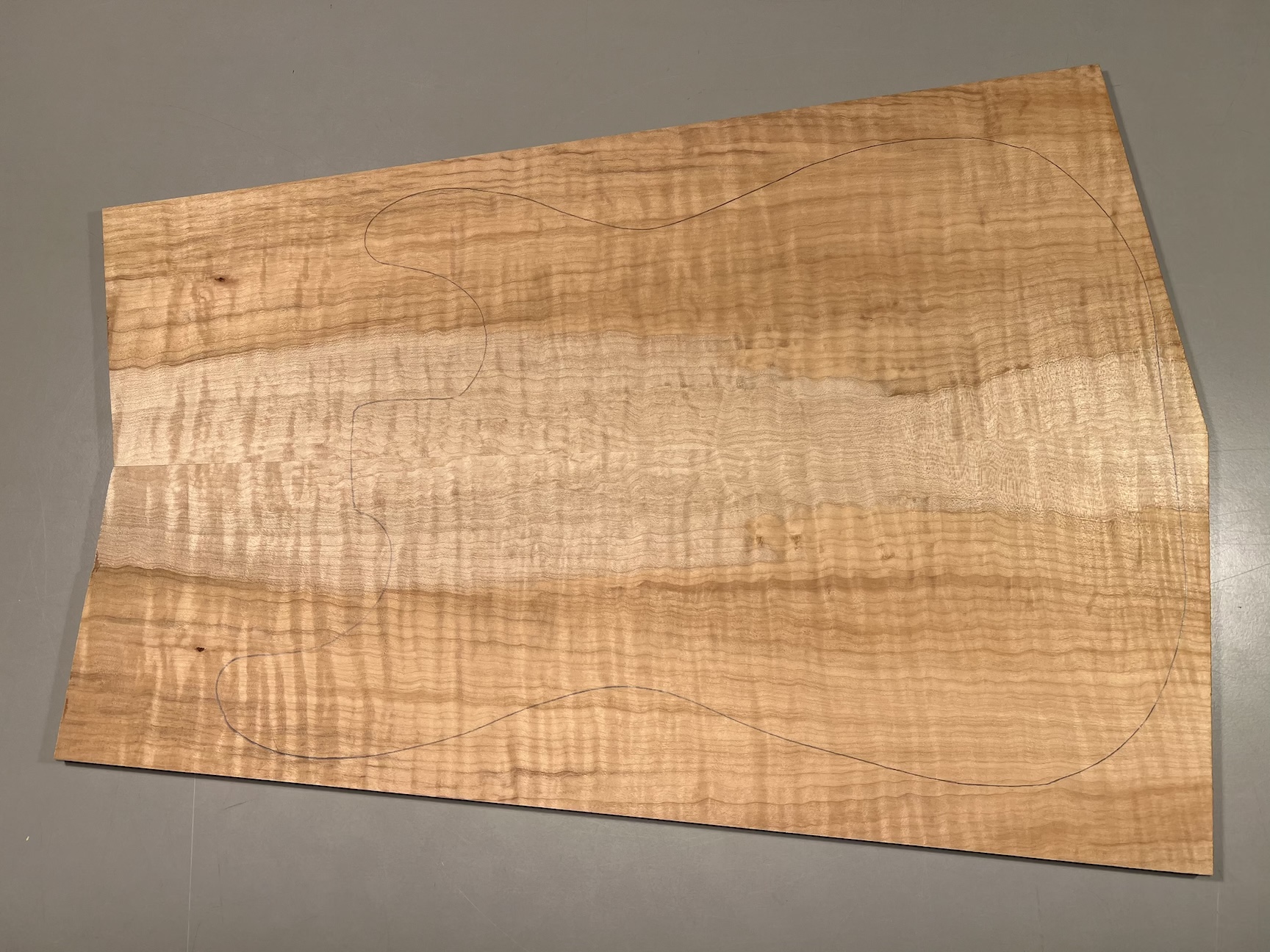 Drop Top - #6810 - 4A Grade Big Leaf Flame Maple Color 20.87"x16"x.31" - Image 2