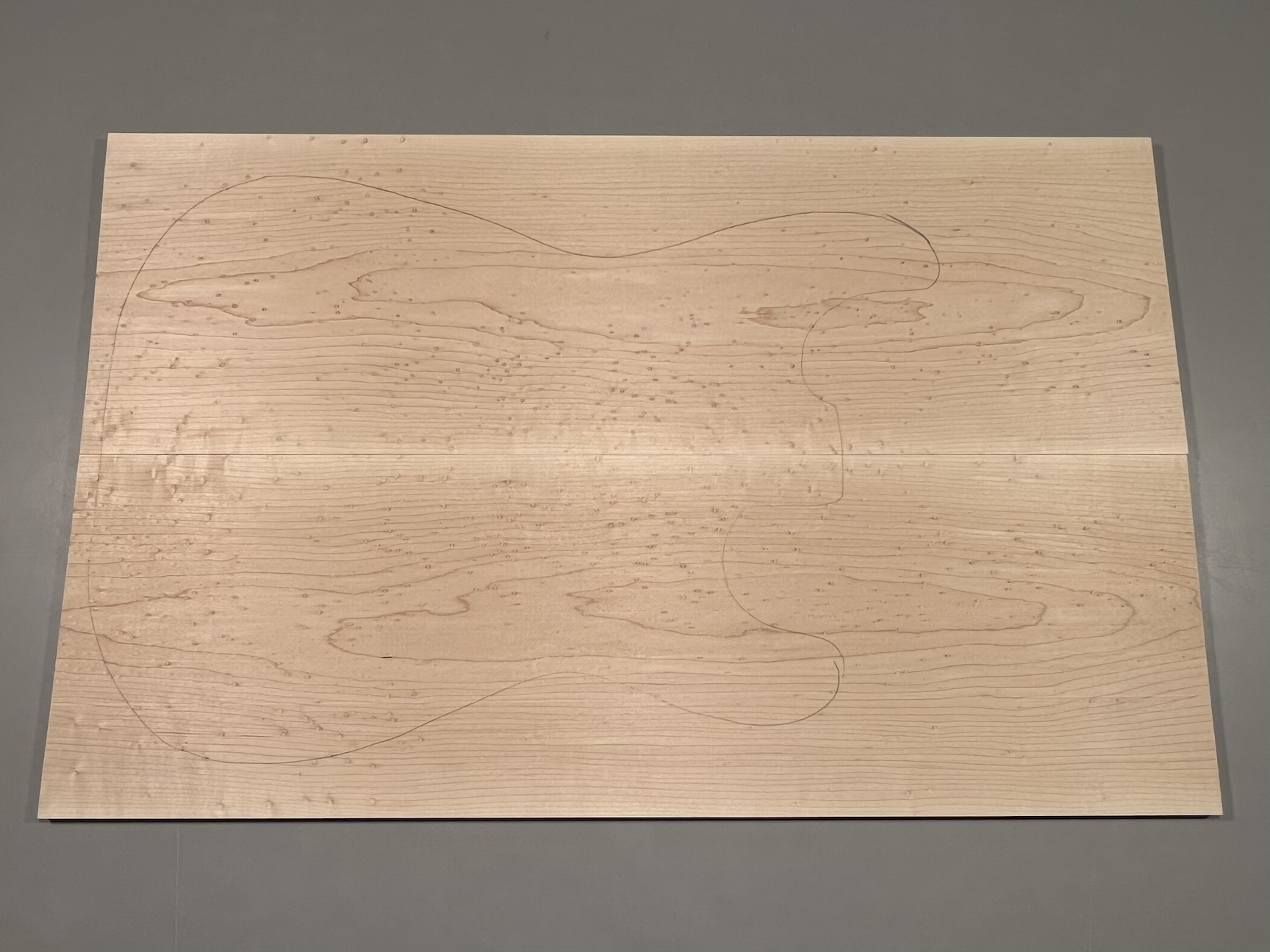 Drop Top - #6450 - 3A Grade Birdseye Maple 23.75"x14.87"x.31" - Image 2