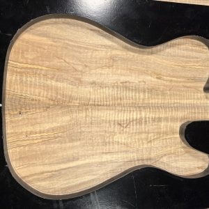 Drop Top - #6942 - 3A Grade Red Leaf Flame Ambrosia Maple Tele 19.5"x21.75"x.25"