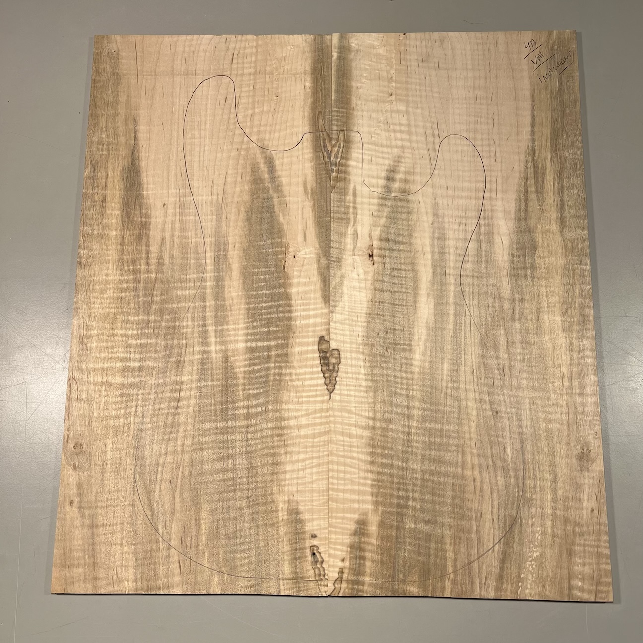 Drop Top - #6953 - 4A Grade Red Leaf Flame Ambrosia Maple Value 20.37"x18.62"x.25" - Image 2