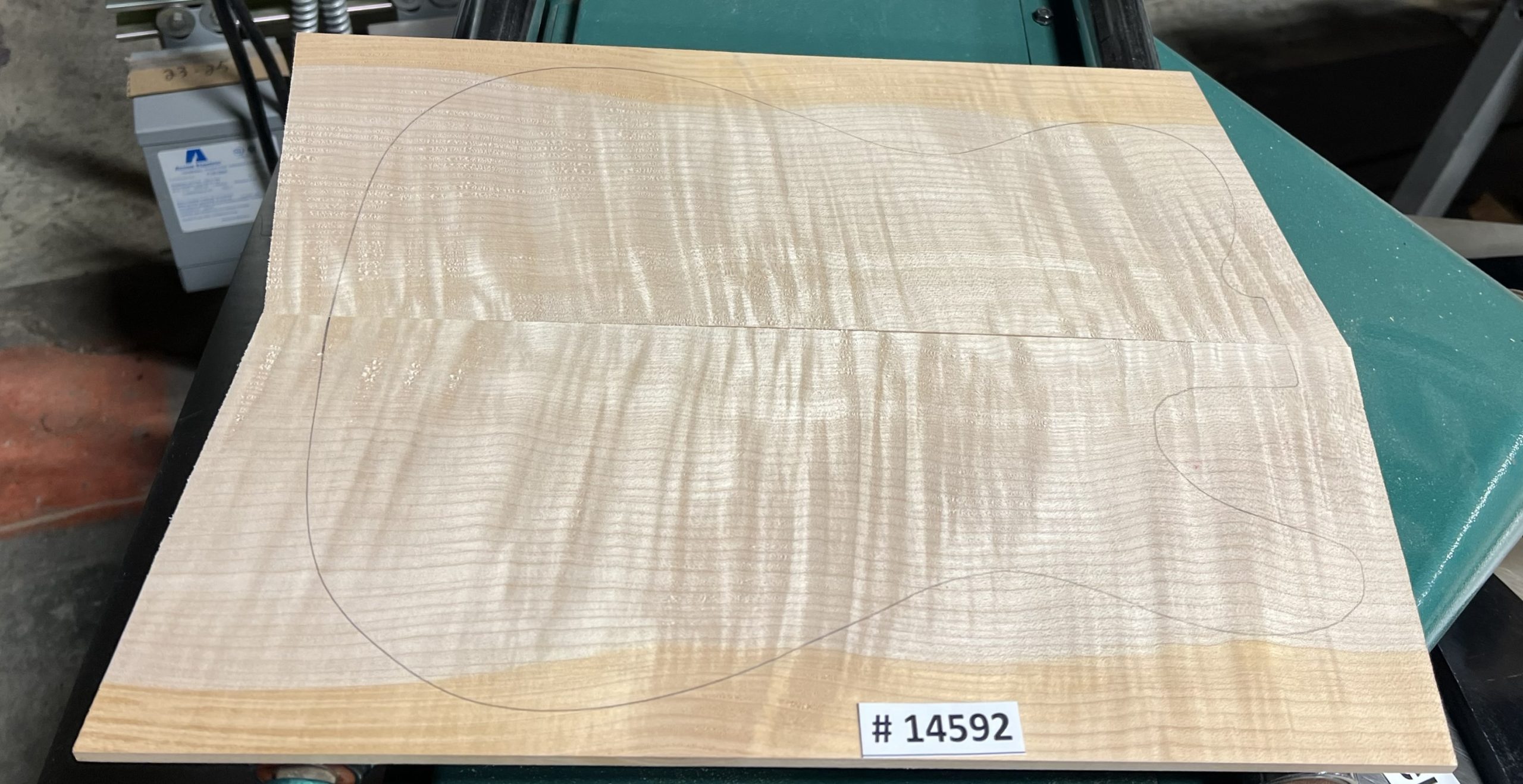Drop Top-#14592-Big Leaf Flame Maple-3A Grade-Color-17.75"x13.75"-14.50"x.28" - Image 2