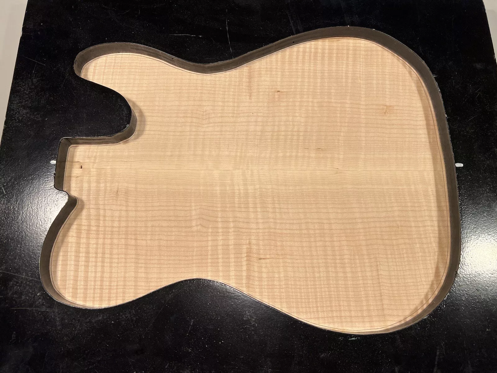 Drop Top - #7397 - 4A Grade Big Leaf Flame Maple Defect Tele 18"x14.62"x.26"
