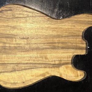 Body Blank-#15315-Flame Black Limba-1 Piece-Bass Size-Standard