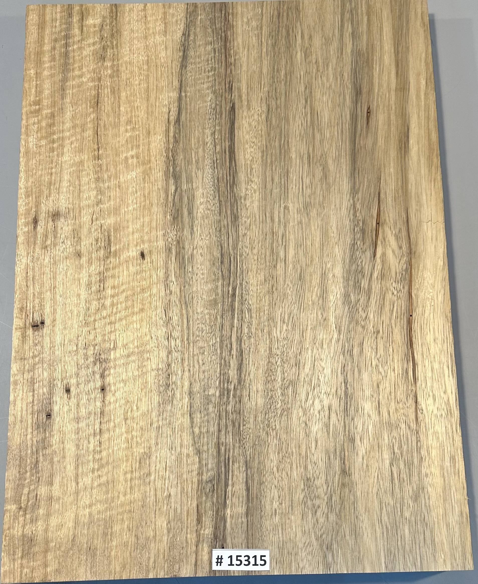 Body Blank-#15315-Flame Black Limba-1 Piece-Bass Size-Standard