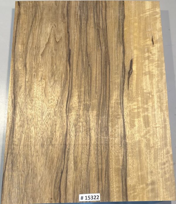 Body Blank-#15322-Flame Black Limba-1 Piece-Bass Size-Heavy Weight-24"x17.75"x1.74" - Image 2