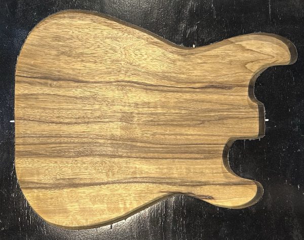 Body Blank-#15322-Flame Black Limba-1 Piece-Bass Size-Heavy Weight-24"x17.75"x1.74"
