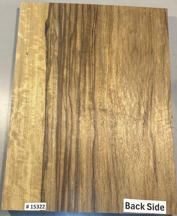 Body Blank-#15322-Flame Black Limba-1 Piece-Bass Size-Heavy Weight-24"x17.75"x1.74" - Image 3