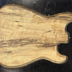 Body Blank-#15328-Flame Black Limba-1 Piece-Standard Size-Heavy Weight-23"x15.25"x1.74"