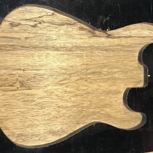 Body Blank-#15362-Flame Black Limba-1 Piece-Bass Size-Standard Weight-23.75"x18"x1.75"