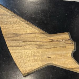 Body Blank-#15369-Flame Black Limba-1 Piece-Explorer Size-Heavy Weight-24"x21.50"x1.74"