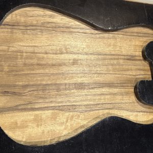 Body Blank-#15292-Flame Black Limba-1 Piece-Bass Size-Heavy Weight-24"-24.75"x17.75"x1.74"