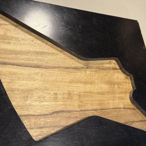 Body Blank-#15298-Flame Black Limba-1 Piece-Explorer Size-Heavy Weight-24"x21.75"x1.74"