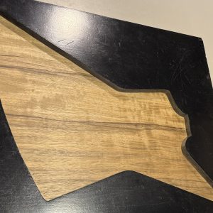Body Blank-#15300-Flame Black Limba-1 Piece-Explorer Size-Heavy Weight-24"x21.75"x1.74"