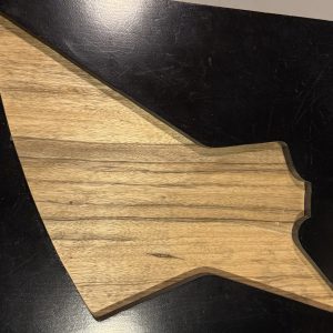 Body Blank-#15310-Flame Black Limba-2 Piece Glued-Explorer Size-Standard Weight-26.50"-27"x21"x1.74"