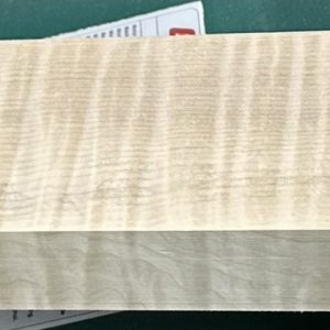 Neck Blank-#15786-Red Leaf Flame Maple-QTR Sawn-Stained-31.75"x4"-4.25"x2.00"