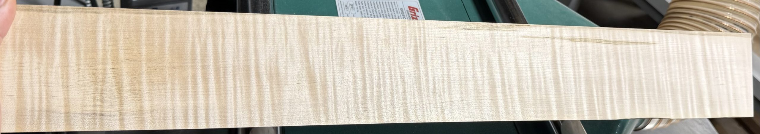 Neck Blank-#15822-4A Grade-Red Leaf Flame Maple-QTR Sawn-Colored-30.25"x3.75"x1.98" - Image 3