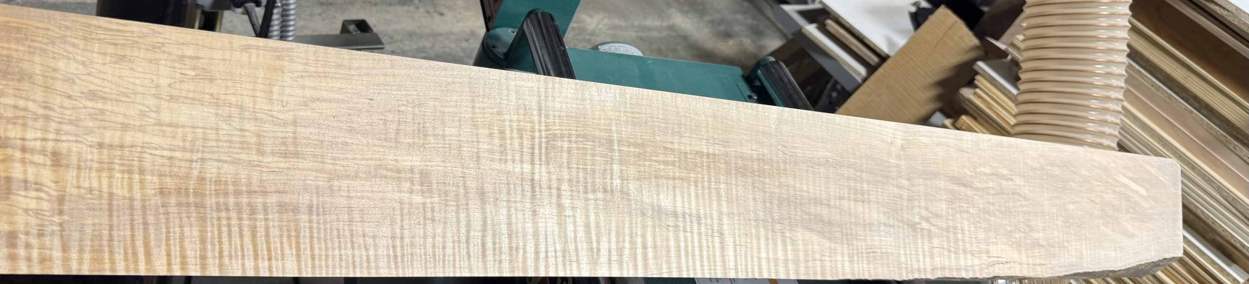 Neck Blank-#15923-4A Grade-Red Leaf Flame Maple-Rift Sawn-Color-46.75"x5.75"-5.25"-4.50"x2.47" - Image 4
