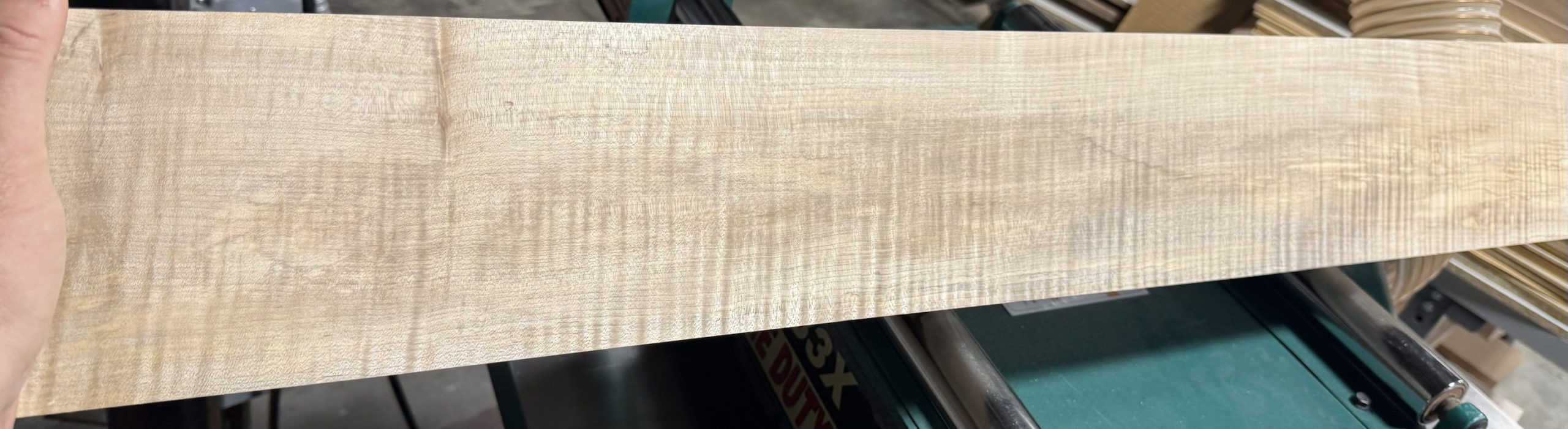 Neck Blank-#15923-4A Grade-Red Leaf Flame Maple-Rift Sawn-Color-46.75"x5.75"-5.25"-4.50"x2.47" - Image 2