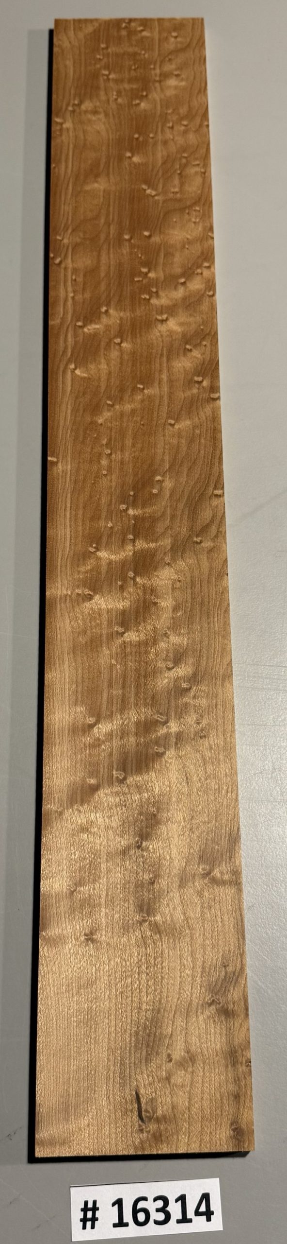 Fingerboard-#16314-B Grade-Roasted Birdseye Maple-21"x3"x.32"