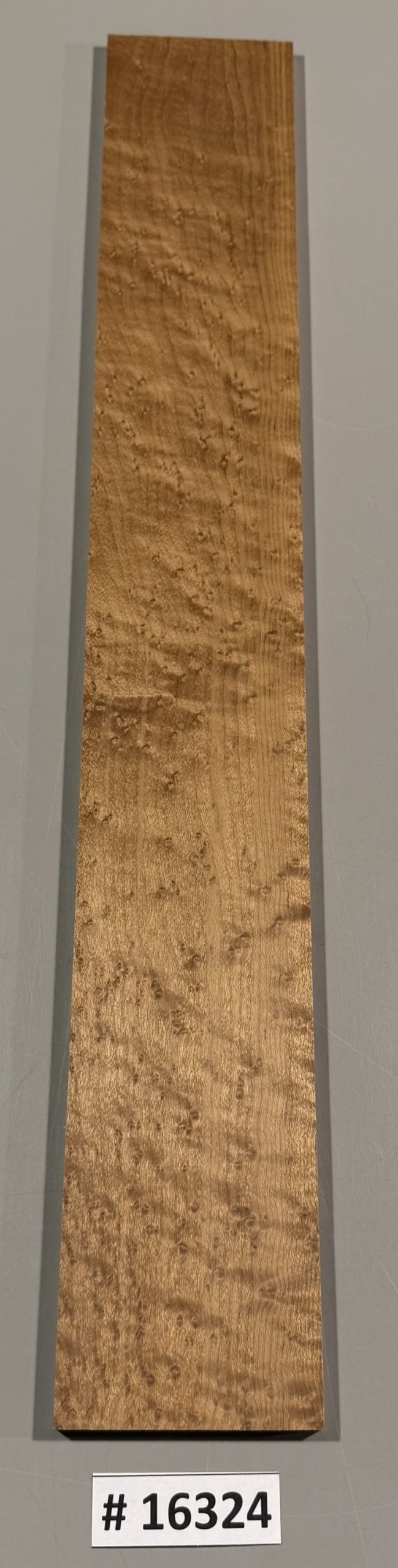 Fingerboard-#16324-B Grade-Roasted Birdseye Maple-21"x3"x.32"