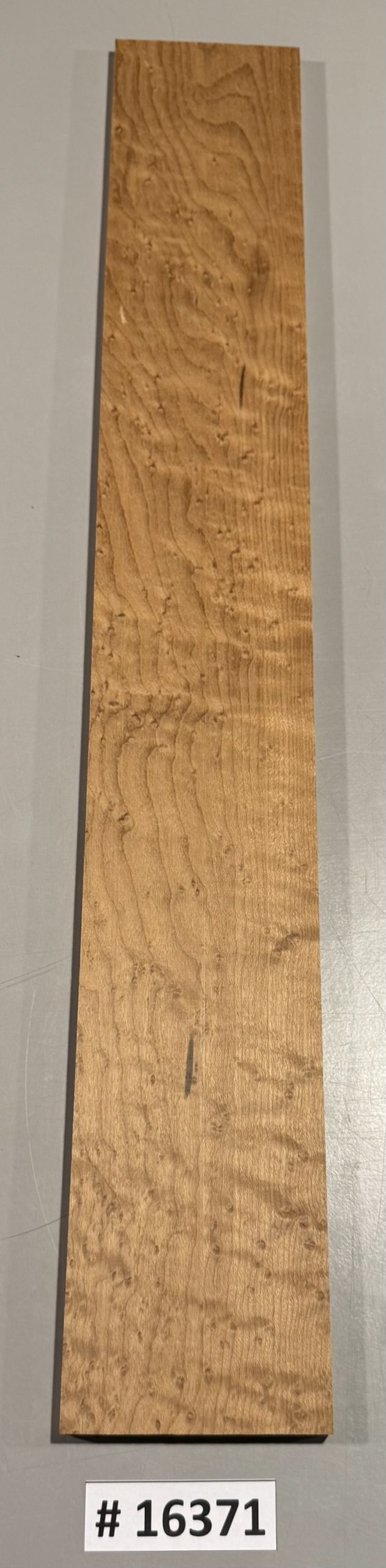Fingerboard-#16371-B Grade-Roasted Birdseye Maple-21"x3"x.32" - Image 2