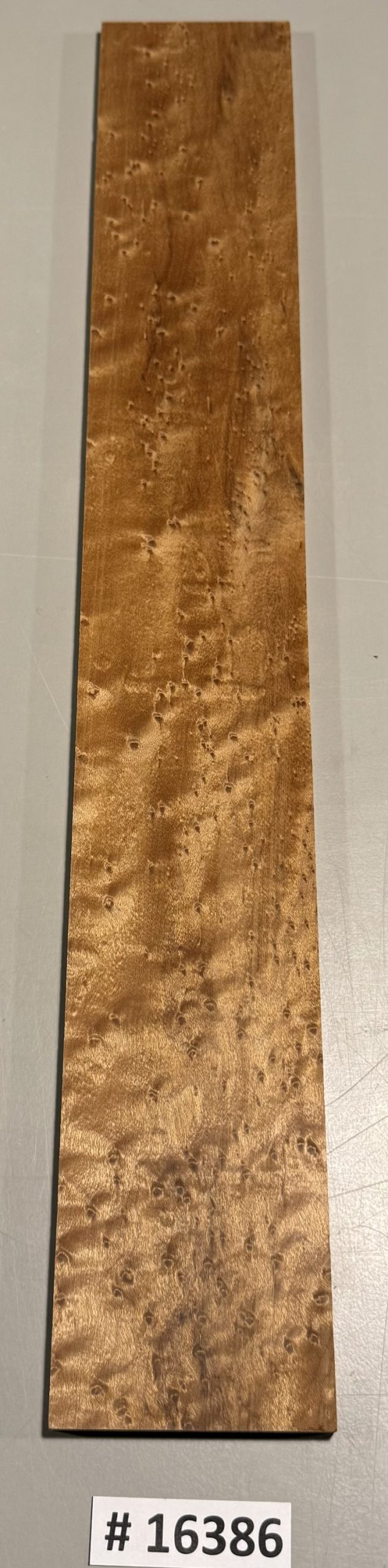 Fingerboard-#16386-B Grade-Roasted Birdseye Maple-21"x3"x.32"