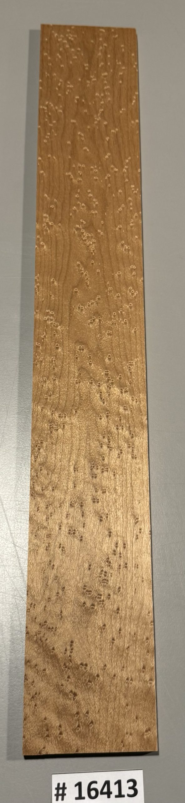 Fingerboard-#16413-4A Grade-Roasted Birdseye Maple-21"x3"x.33"