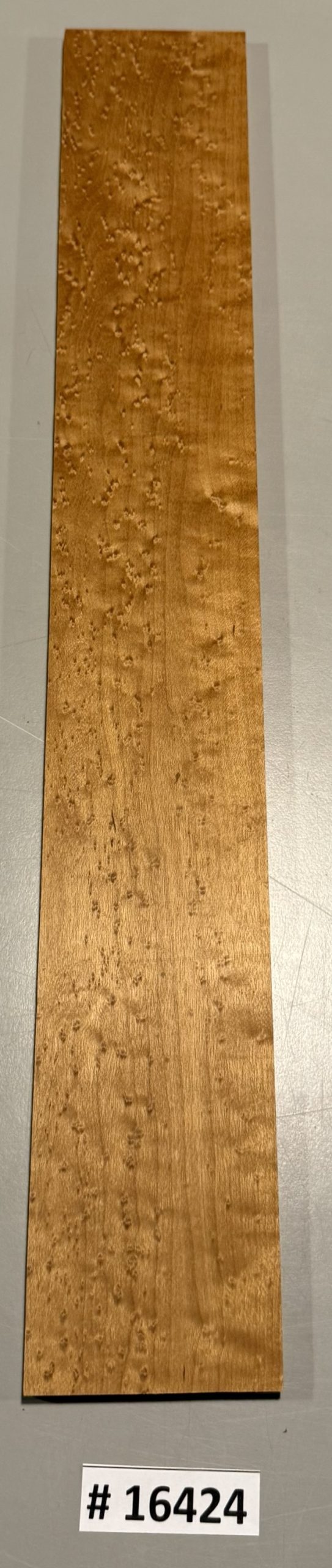 Fingerboard-#16424-4A Grade-Roasted Birdseye Maple-21"x3"x.33"