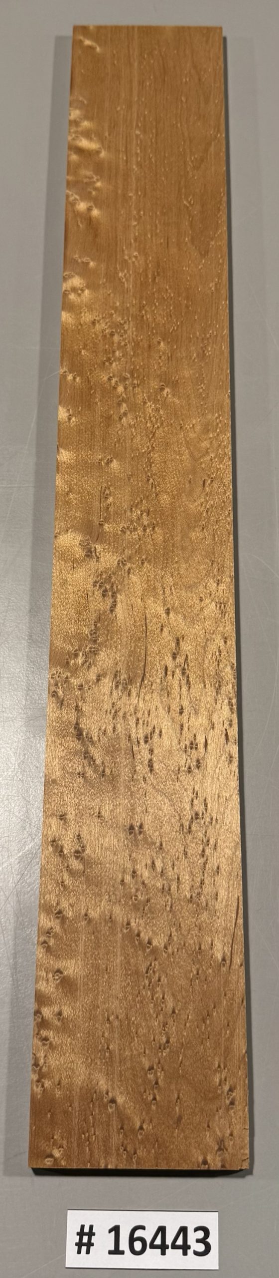 Fingerboard-#16443-4A Grade-Roasted Birdseye Maple-21"x3"x.33"