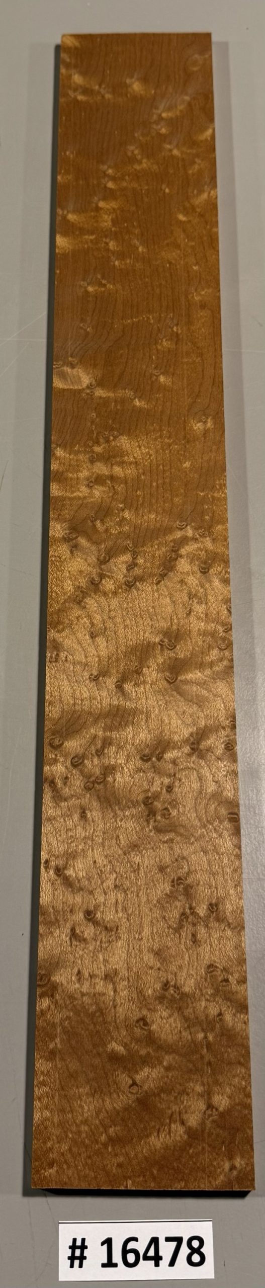 Fingerboard-#16478-4A Grade-Roasted Birdseye Maple-21"x3"x.33"
