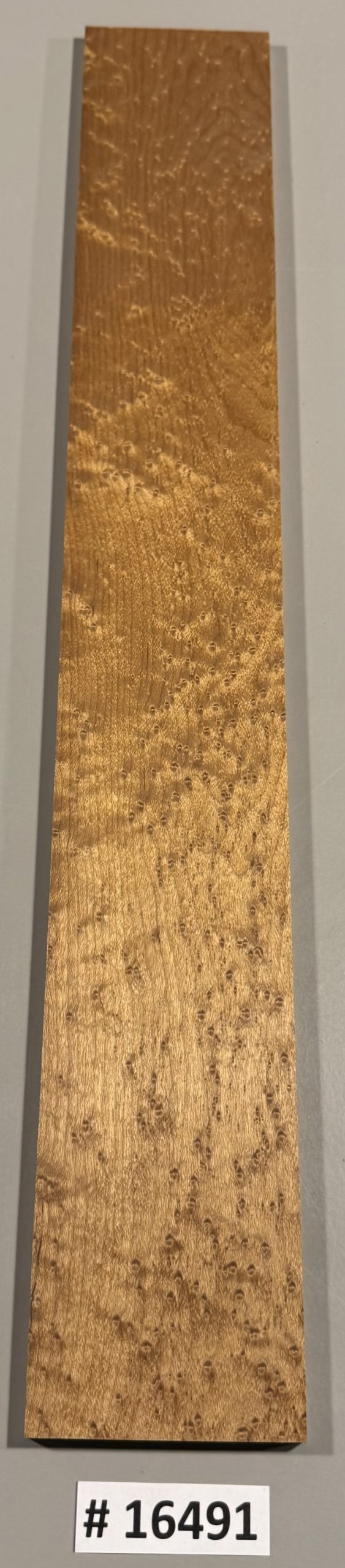 Fingerboard-#16491-4A Grade-Roasted Birdseye Maple-21"x3"x.33"