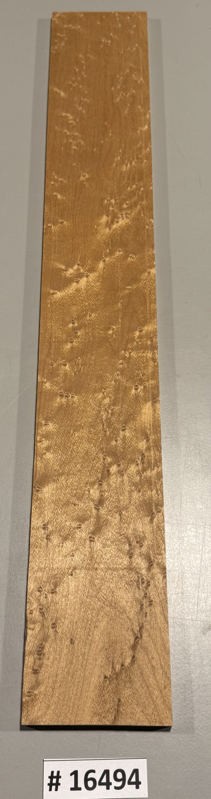 Fingerboard-#16494-4A Grade-Roasted Birdseye Maple-21"x3"x.33"