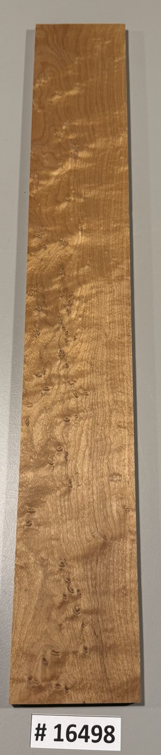 Fingerboard-#16498-4A Grade-Roasted Birdseye Maple-21"x3"x.33"