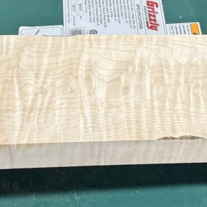 Neck Blank-# 17338—4A Grade Red Leaf Flame Maple Flat Sawn 34.50”x5”—3.75”x1.25”