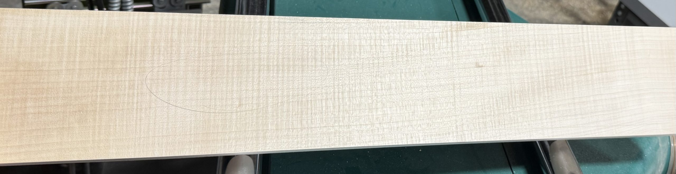 Neck Blank-# 17341—4A Grade Colored Red Leaf Flame Maple Value Quarter Sawn 28”x4.75”x1.50”