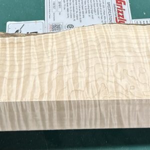 Neck Blank-# 17344—-4A Grade Colored Red Leaf Flame Maple Flat Sawn 30”x4.75”—3.50”—4”x1.75”