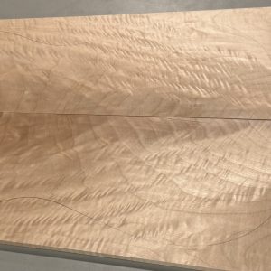 Drop Top-# 17466—3A Grade Angel Step Big Leaf Flame Maple 22.25”x15.75”—11.75”x.24”