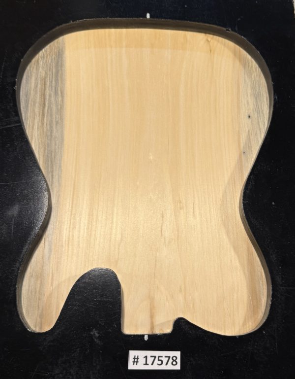 Body Blank-# 17578–Blue Northeastern Knotty Pine 1-Piece 21.25”x15”x2”—-2.03 LB/BF