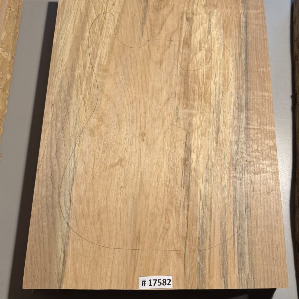 Body Blank-# 17582—Rainbow Alder 1-Piece 22.50”x16.75”x2”—- 2.64 LBS/BF