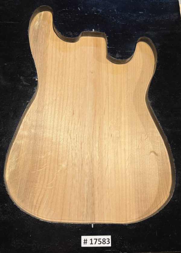 Body Blank-# 17583–Rainbow Alder 1-Piece 23.50”x14.50”—13”x2”—- 2.43 LBS/BF