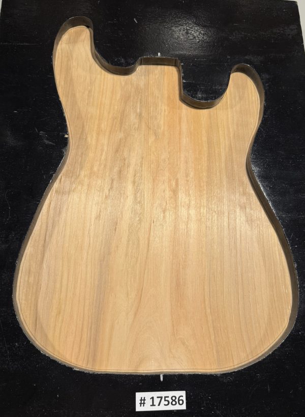 Body Blank-# 17586–Rainbow Alder 1-Piece 24”x14”x13.25”x12.50”x2”—- 2.39 LBS/BF